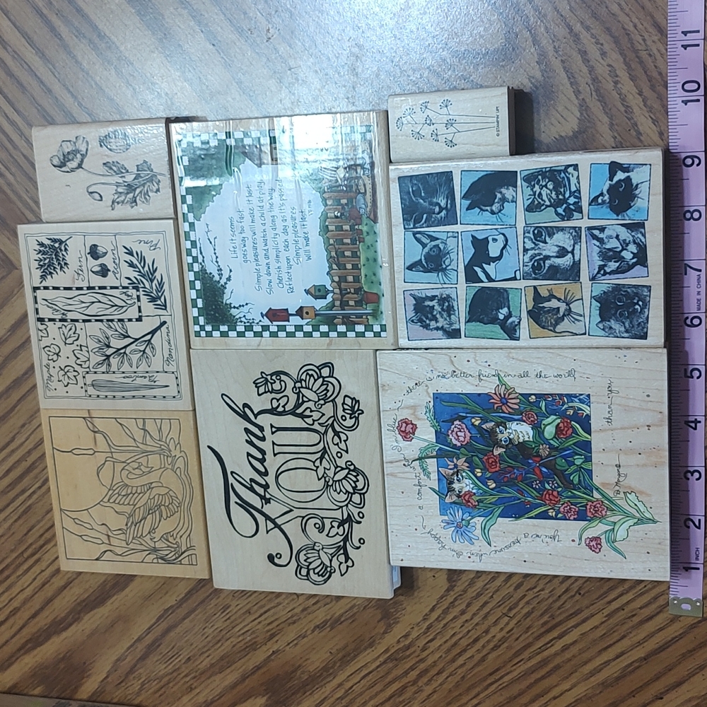 Rubber Stamps Lot Cats